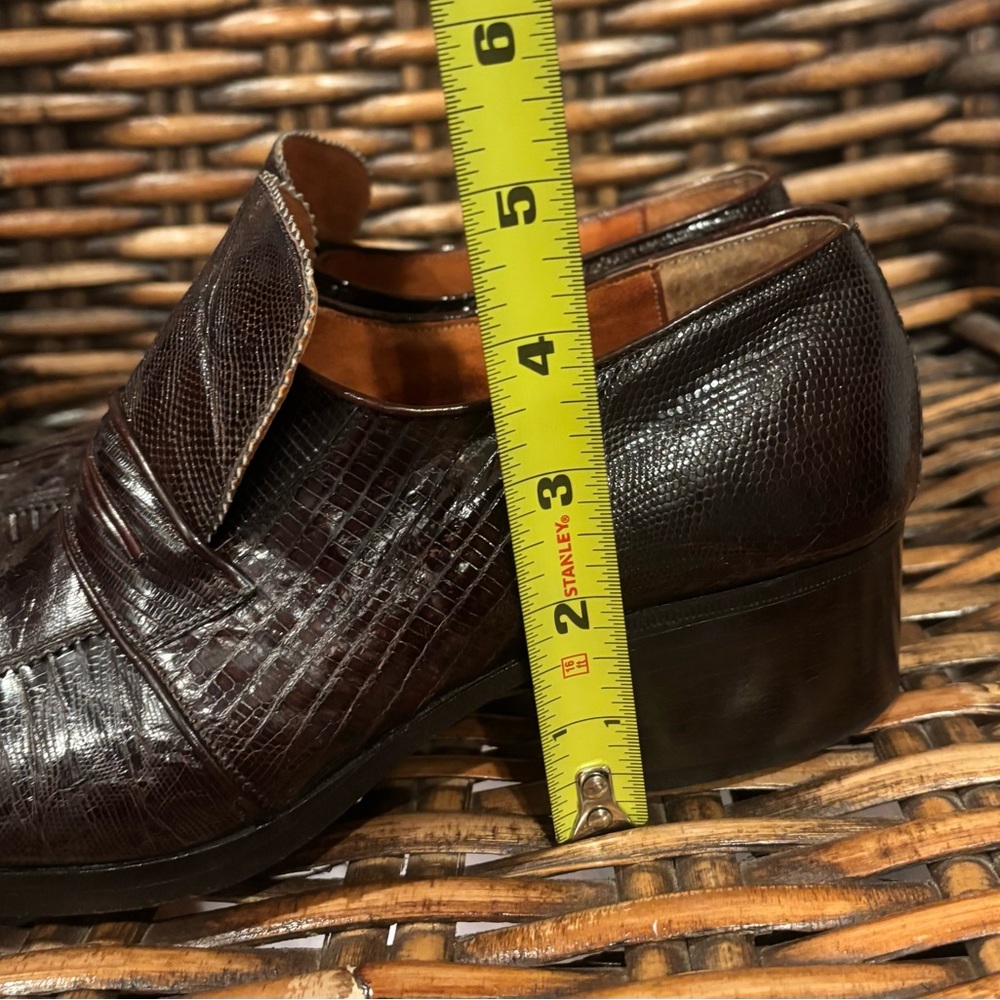 Fratelli Exclusive Made in Italy Textured Loafers in Rich Brown size 7 - Picture 8 of 12